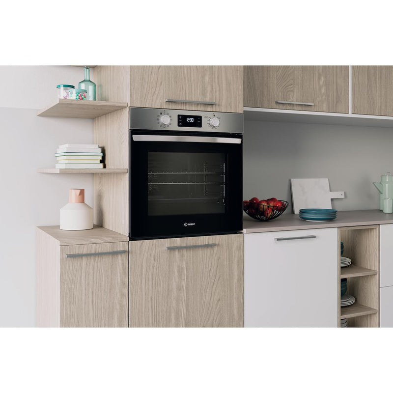 Indesit Turn&Go IO 278P1 X UK Electric Single Oven - Inox