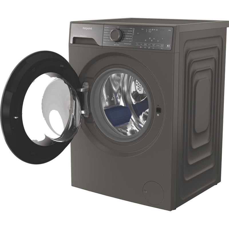 Hotpoint HB103WGCAREUK Fabric Care Freestanding 10kg 1400rpm Washing Machine with HomeWhiz - Manhattan Grey