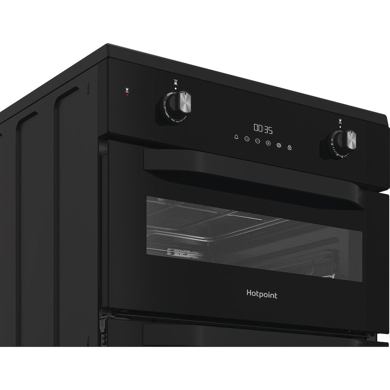 Hotpoint HDE6IDC2B1 Double Oven Electric Cooker with Induction Hob - Black