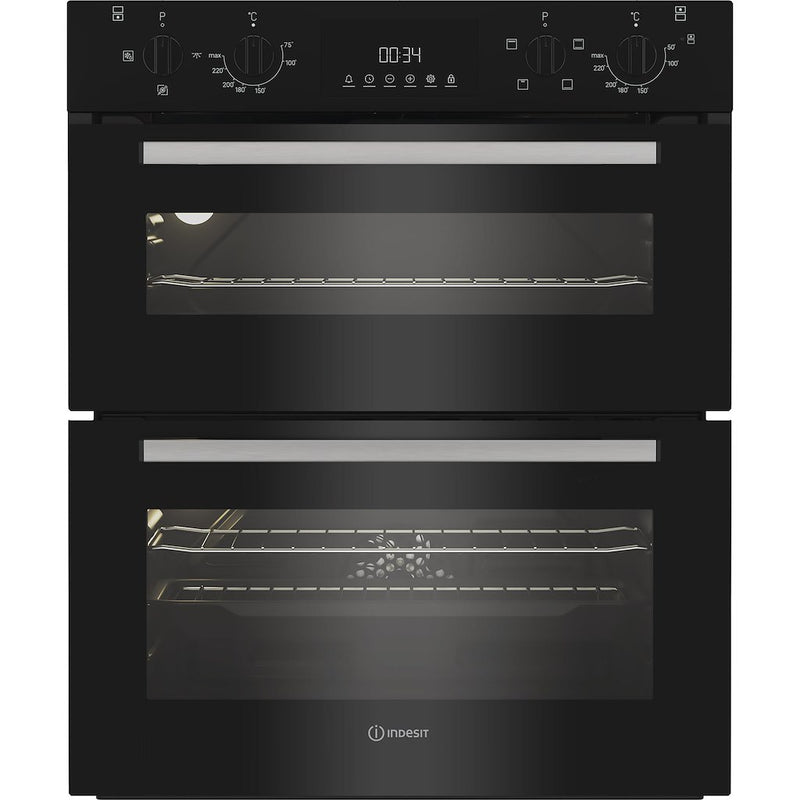 Indesit DUI10DB Built-In Double Oven - Black