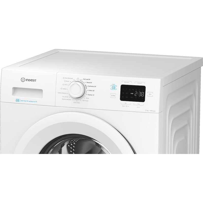 Indesit IP1146PUSHGOUK Freestanding 11kg 1400rpm Push&Go Washing Machine - White