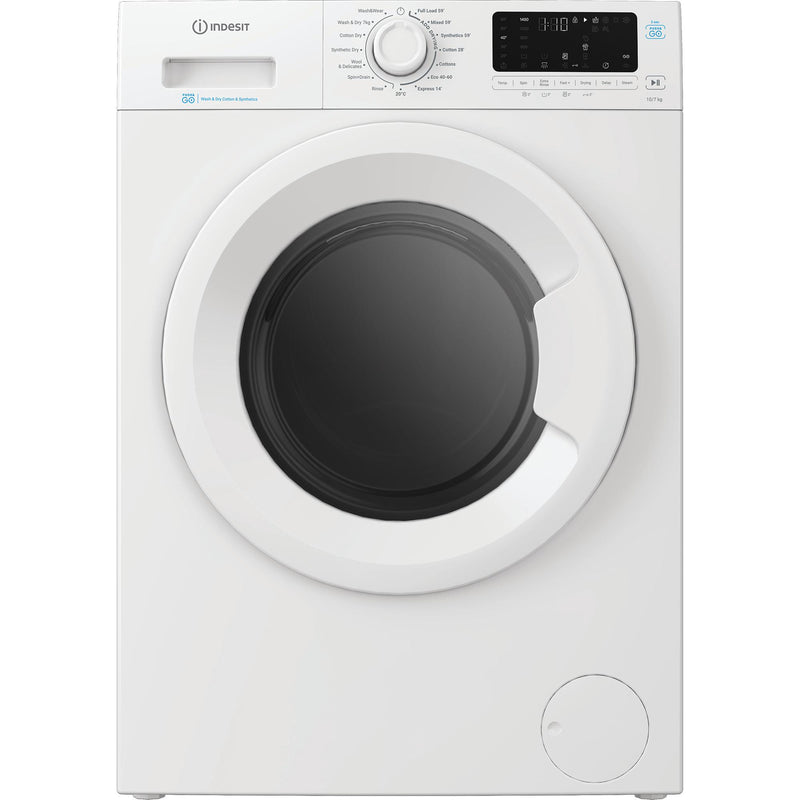 Indesit IDP10747PUSHGOUK 10kg Wash 7kg Dry 1400rpm Freestanding Washer Dryer with Steam - White