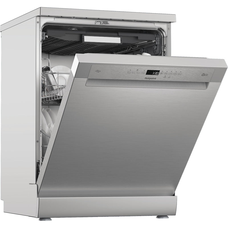 Hotpoint H7FHP43XUK Freestanding 60cm Dishwasher with 15 Place Settings - Stainless Steel