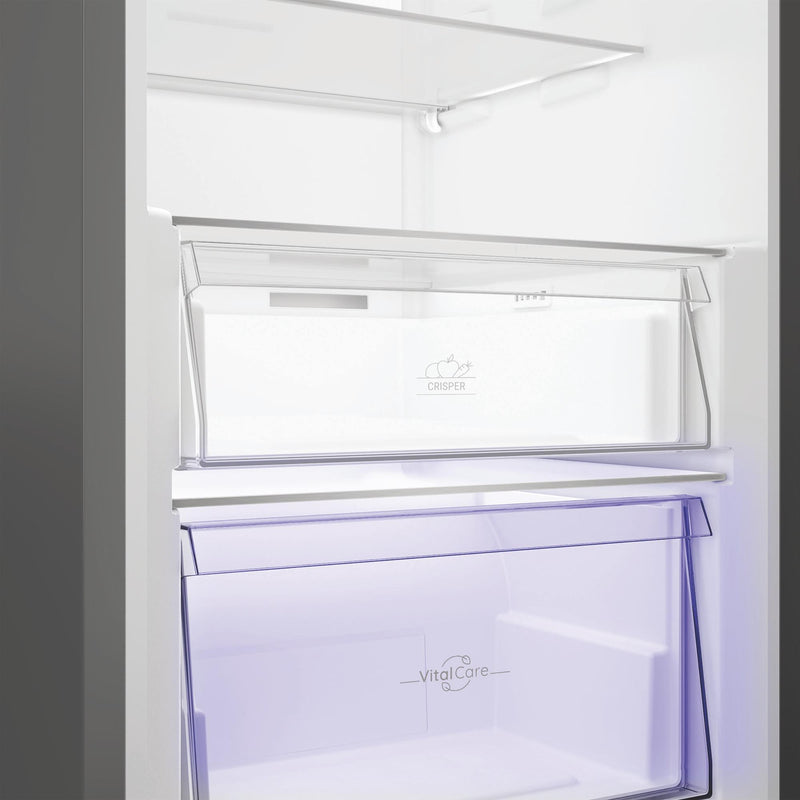 Hotpoint HPMLF6442XBR4UK 365L Freestanding Frost Free Tall Larder Fridge - Dark Inox