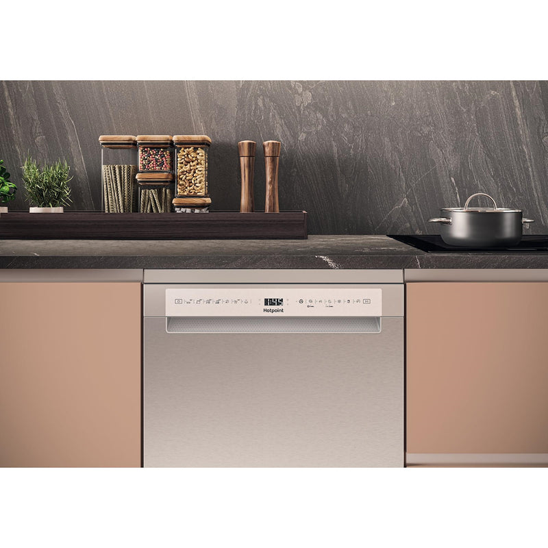 Hotpoint H8F HS61X UK Freestanding 60cm Dishwasher - Stainless Steel