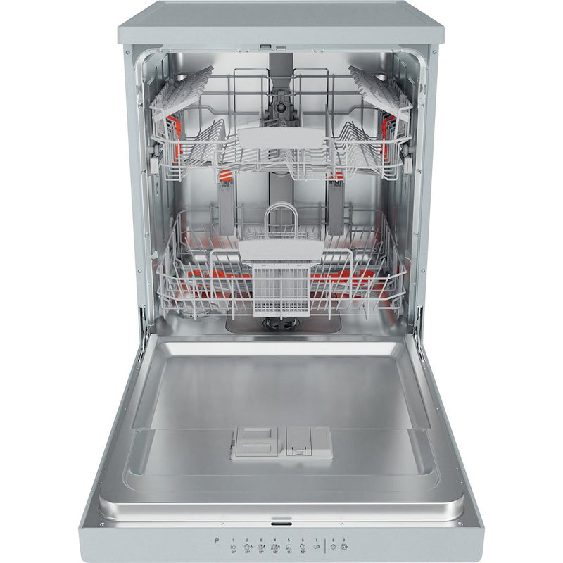 Hotpoint H3FC14BN7ASUK Freestanding 60cm Dishwasher - Silver (Discontinued)