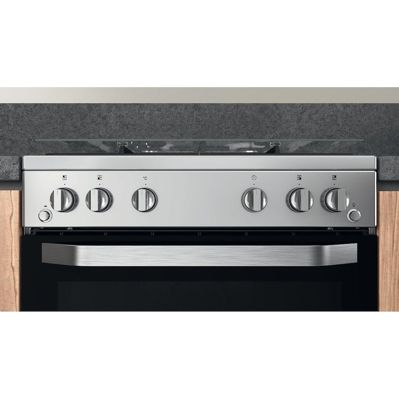 Hotpoint HS67G2PMX/UK Gas Single Cooker - Silver (Discontinued)