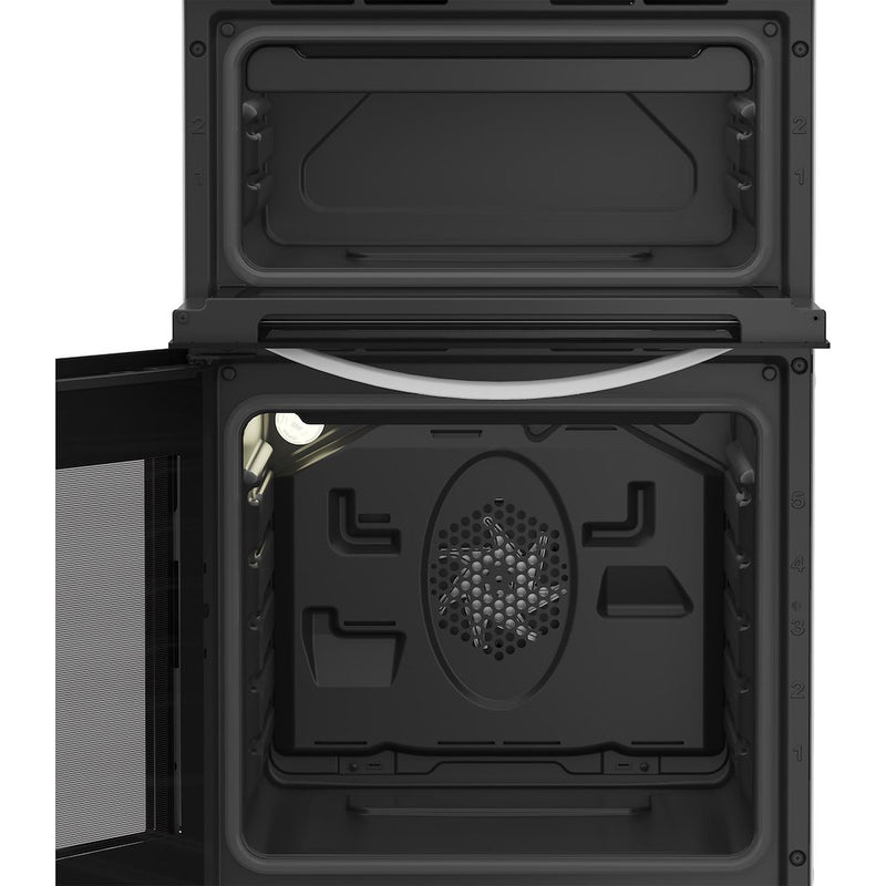 Indesit ITE5EMW Freestanding 50cm Electric Cooker with Solid Plate Hob