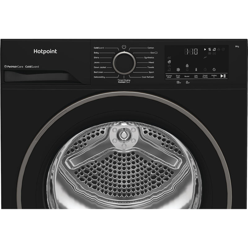 Hotpoint CHSD82MBBUK 8kg Heat Pump Tumble Dryer with Pet Hair Care