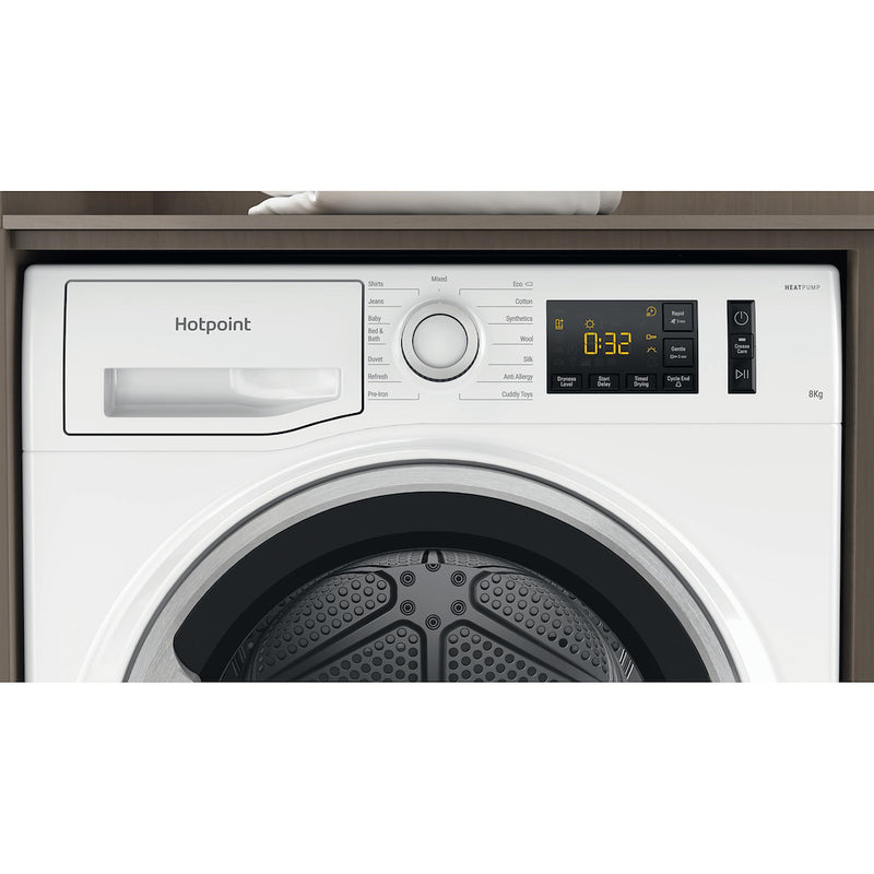 Hotpoint NTS M11 82SK UK 8kg Freestanding Heat Pump Tumble Dryer - White (Discontinued)