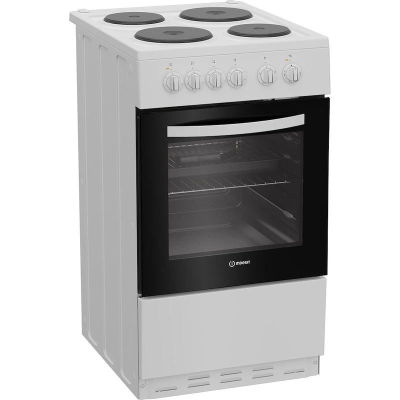 Indesit I5E3KMW Freestanding 50cm Electric Single Cooker - White