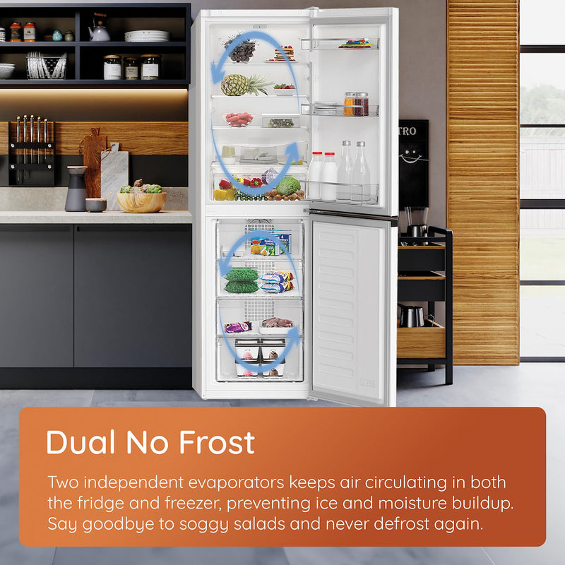Hotpoint HPK26363W4UK Freestanding Dual No Frost 60/40 Fridge Freezer with Even Flow