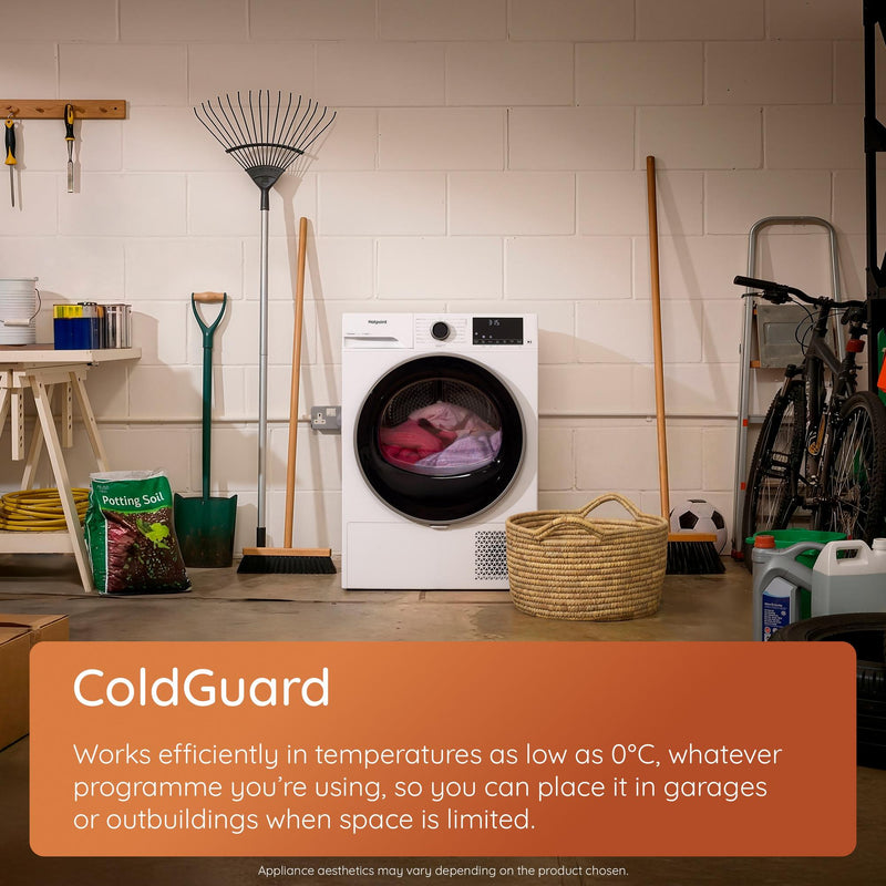 Hotpoint CHSD84MBBUK Freestanding 8kg Heat Pump Tumble Dryer with ColdGuard - Black