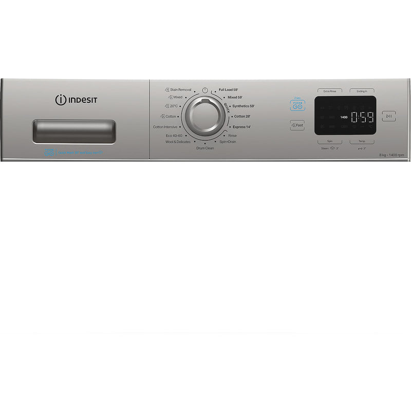 Indesit Push&Go IP 846S PUSH&GO UK 8kg Washing Machine - Silver
