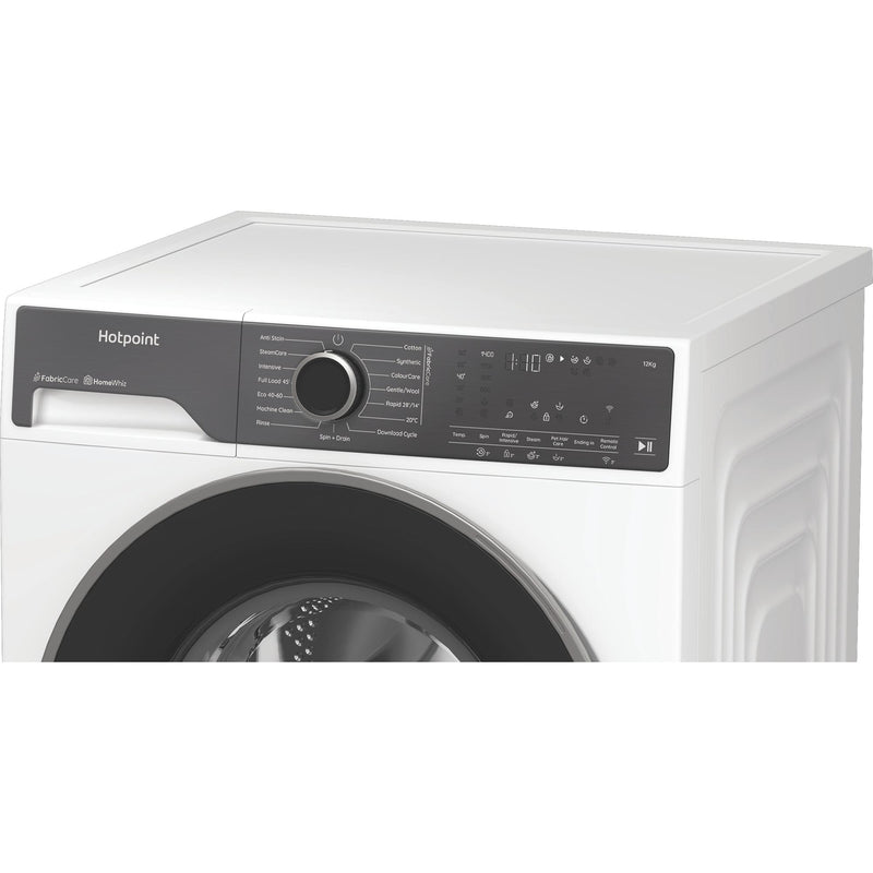 Hotpoint HB123WWCAREUK Fabric Care Freestanding 12kg 1400rpm Washing Machine with HomeWhiz - White