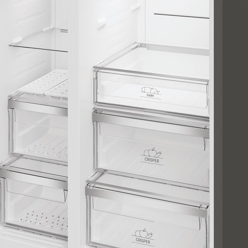 Hotpoint HPG26583WXP4UK Freestanding American Fridge Freezer with FreshShield - Inox