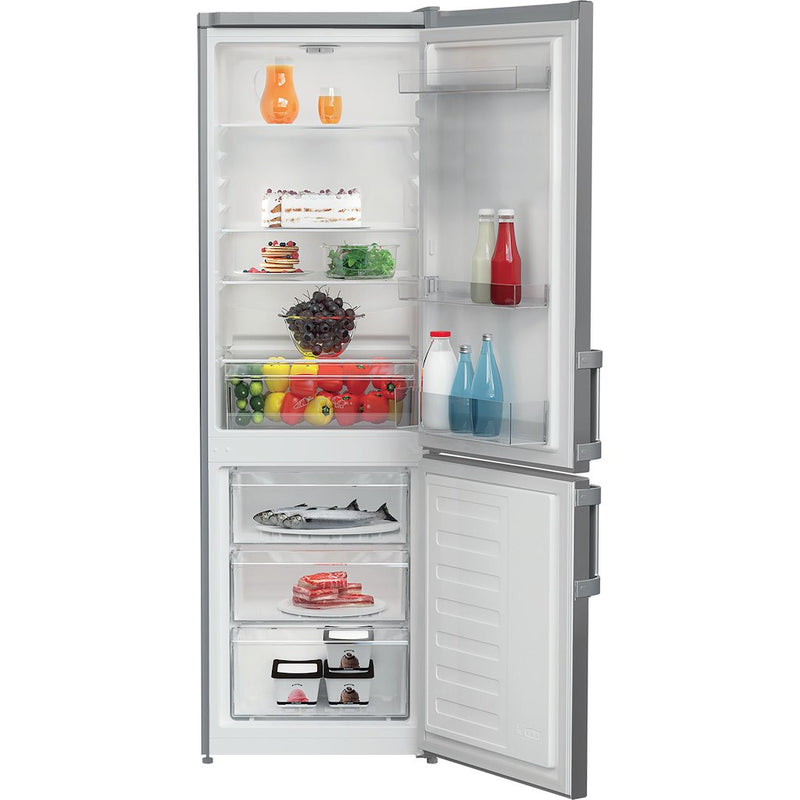 Indesit IKNS 1261 W4UK Freestanding 60/40 Fridge Freezer - Silver