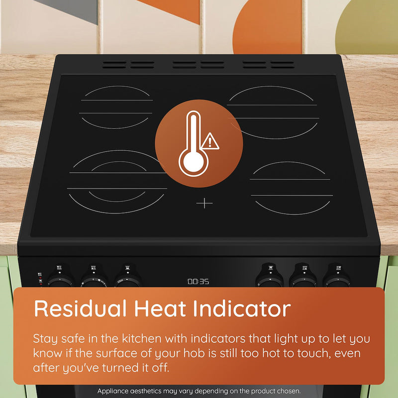 Hotpoint HDE6VDC2B1 60cm Double Oven Electric Cooker with Ceramic Hob