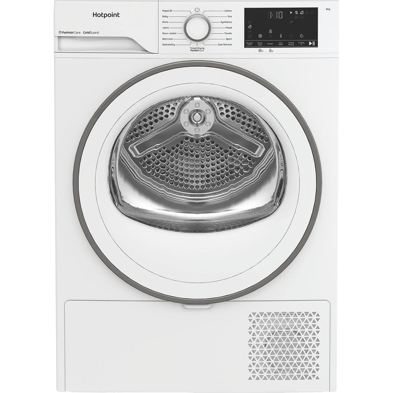 Hotpoint CHSD83MWWUK Freestanding 8kg Heat Pump Tumble Dryer with ColdGuard - White