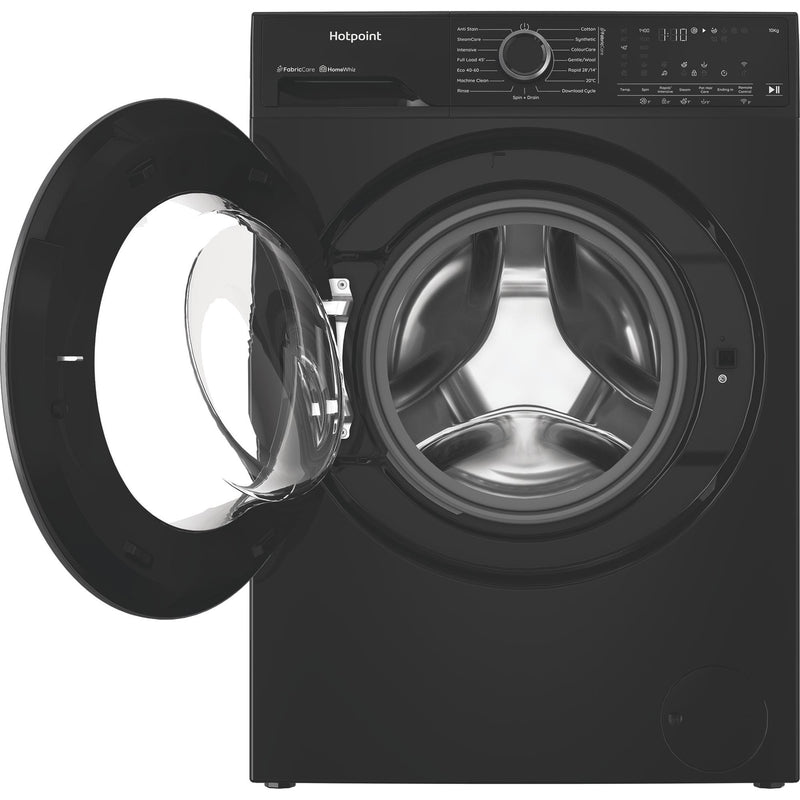 Hotpoint HB103WBCAREUK Fabric Care Freestanding 10kg 1400rpm Washing Machine with HomeWhiz - Black