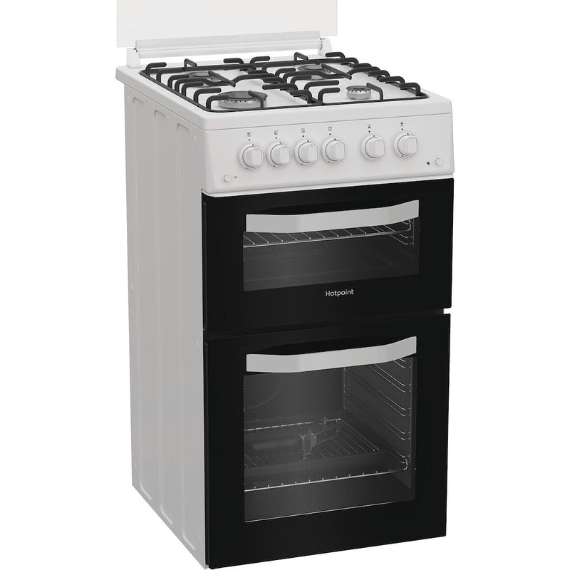 Hotpoint HTG5GCWL Freestanding 50cm Gas Cooker - White