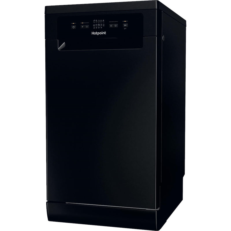 Hotpoint HP2FD10CS90BUK 10 Place Setting Freestanding Slimline Dishwasher with Rapid Wash - Black