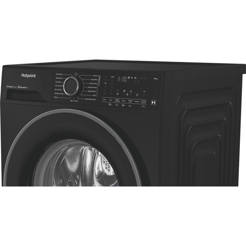 Hotpoint HB103WBCAREUK Fabric Care Freestanding 10kg 1400rpm Washing Machine with HomeWhiz - Black