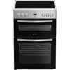 Indesit IDE6VDCS1 60cm Electric Double Cooker with Ceramic Hob - Silver Thumbnail
