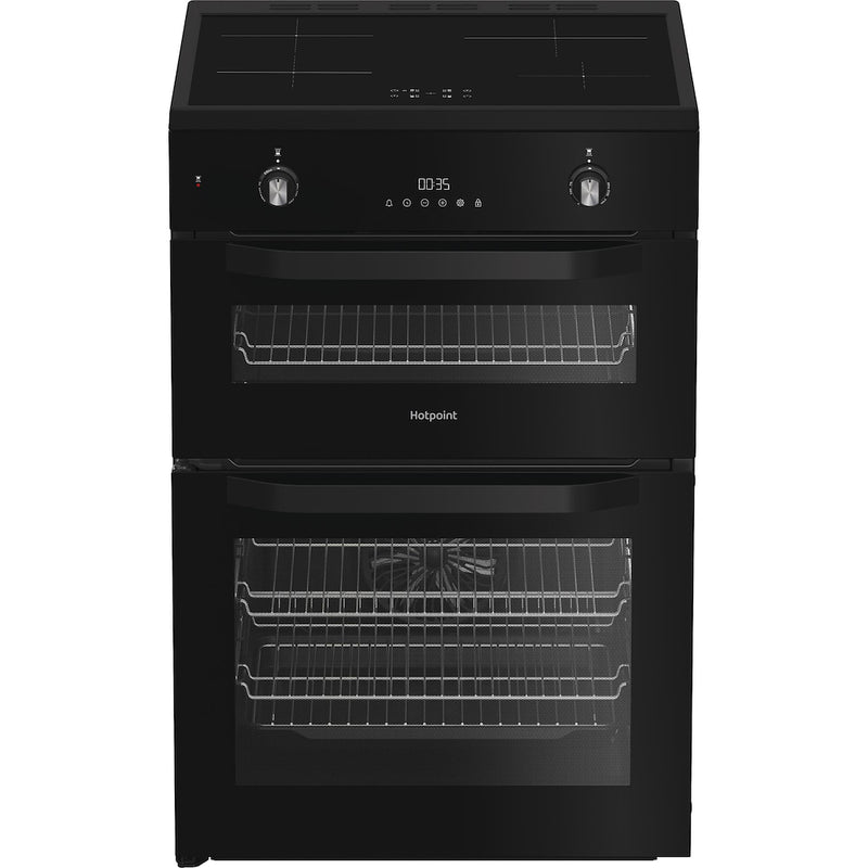 Hotpoint HDE6IDC2B1 Double Oven Electric Cooker with Induction Hob - Black