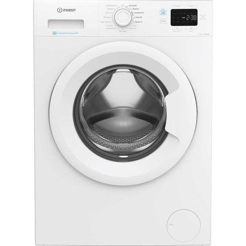Indesit IP1146PUSHGOUK Freestanding 11kg 1400rpm Push&Go Washing Machine - White