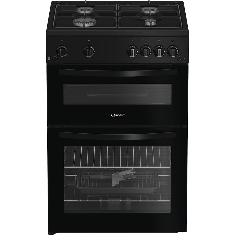 Indesit ITG6GB 60cm Gas Twin Cooker - Black