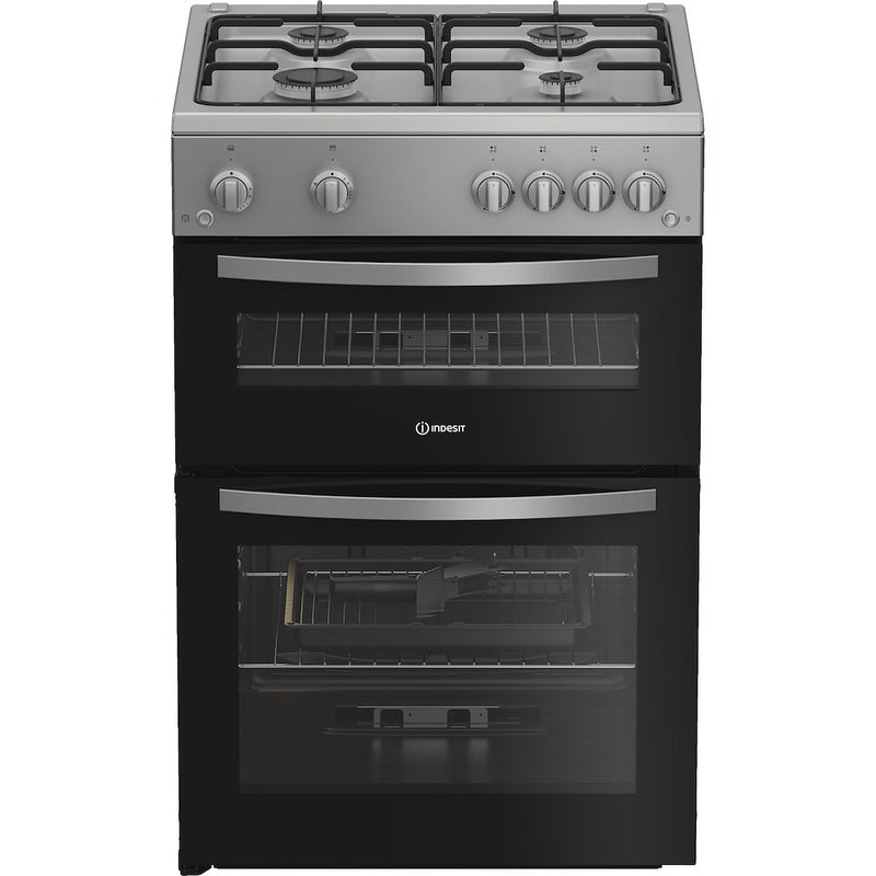 Indesit IDG6GS, 60cm Gas Cooker - Silver