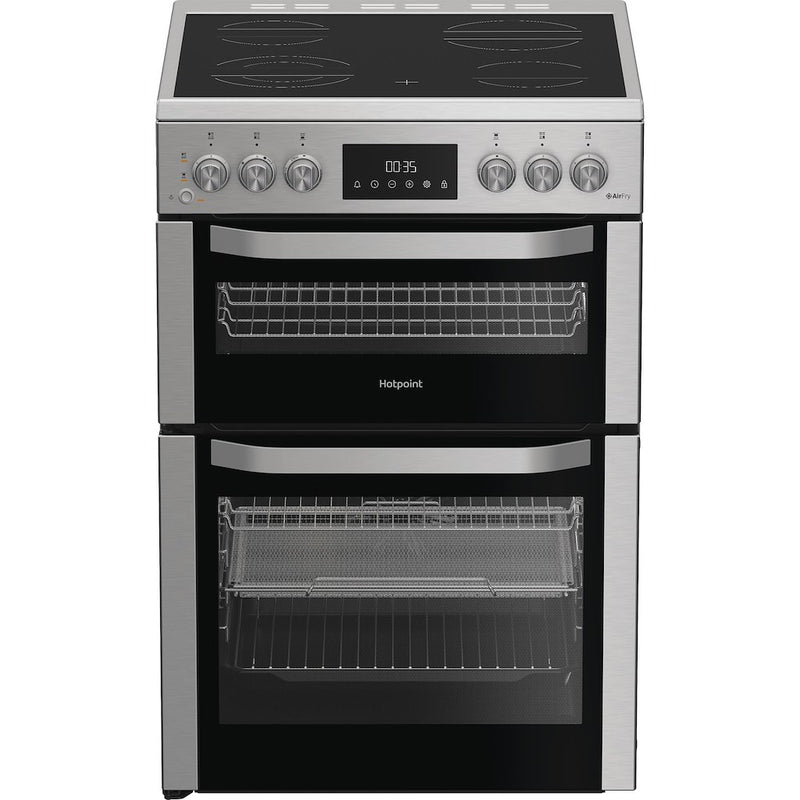 Hotpoint HDE6VDCASX Freestanding 60cm Electric Double Cooker - Inox