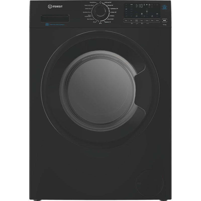 Indesit IDP9646BPUSHGOUK 9kg Wash 6kg Dry Push&Go Washer Dryer with Steam - Black