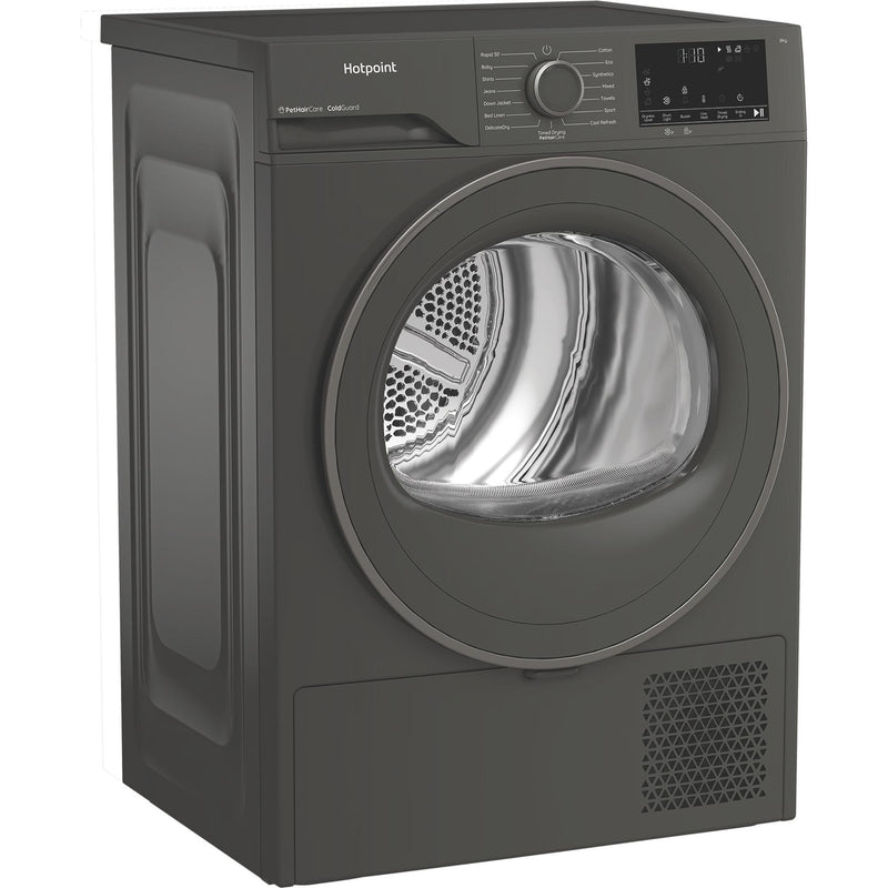Hotpoint CHSD83MGGUK Freestanding 8kg Heat Pump Tumble Dryer with ColdGuard - Manhattan Gray