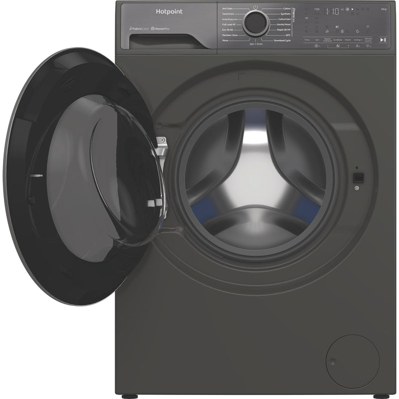 Hotpoint HP124GACAREUK 12kg 1400rpm Fabric Care Pro Washing Machine with HomeWhiz - Manhattan Grey