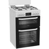 Hotpoint HDG6GDCW Freestanding 60cm Gas Double Cooker - White Thumbnail