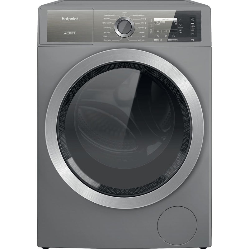 Hotpoint H8 99ADS GPOWER UK GentlePower 9kg 1400 rpm Washing Machine - Silver (Discontinued)