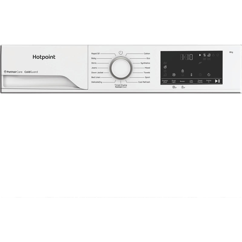 Hotpoint CHSD83MWWUK Freestanding 8kg Heat Pump Tumble Dryer with ColdGuard - White