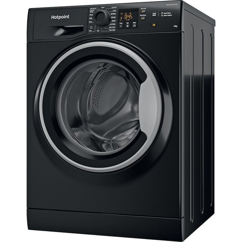 Hotpoint NSWM 1046 BS UK Anti-Stain 10kg 1400rpm Washing Machine - Black