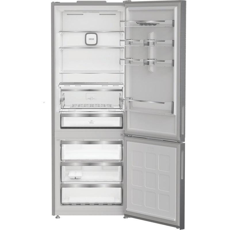Hotpoint HPK26493XP5UKV 490L Freestanding 70/30 Dual No Frost Fridge Freezer with VitalCare - Brushed Steel
