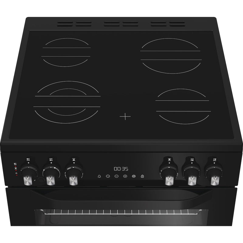 Hotpoint HDE6VDCASB1 60cm Freestanding Electric Double Oven Cooker with Air Fry