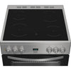 Indesit IDE6VDCS1 60cm Electric Double Cooker with Ceramic Hob - Silver Thumbnail