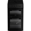 Hotpoint HTE5VCB Freestanding 50cm Electric Cooker with Ceramic Hob - Black Thumbnail