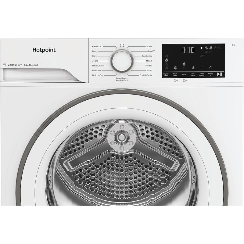 Hotpoint CHSD82MWWUK 8kg Heat Pump Tumble Dryer with Pet Hair Care