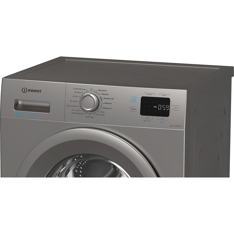 Indesit Push&Go IP 946S PUSH&GO UK 9kg Washing Machine - Silver