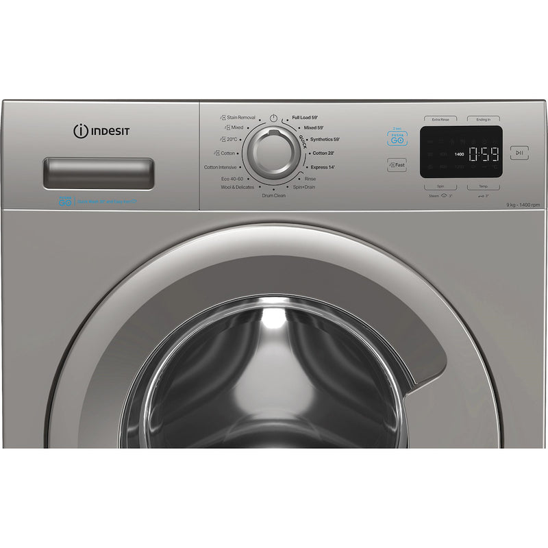 Indesit Push&Go IP 946S PUSH&GO UK 9kg Washing Machine - Silver