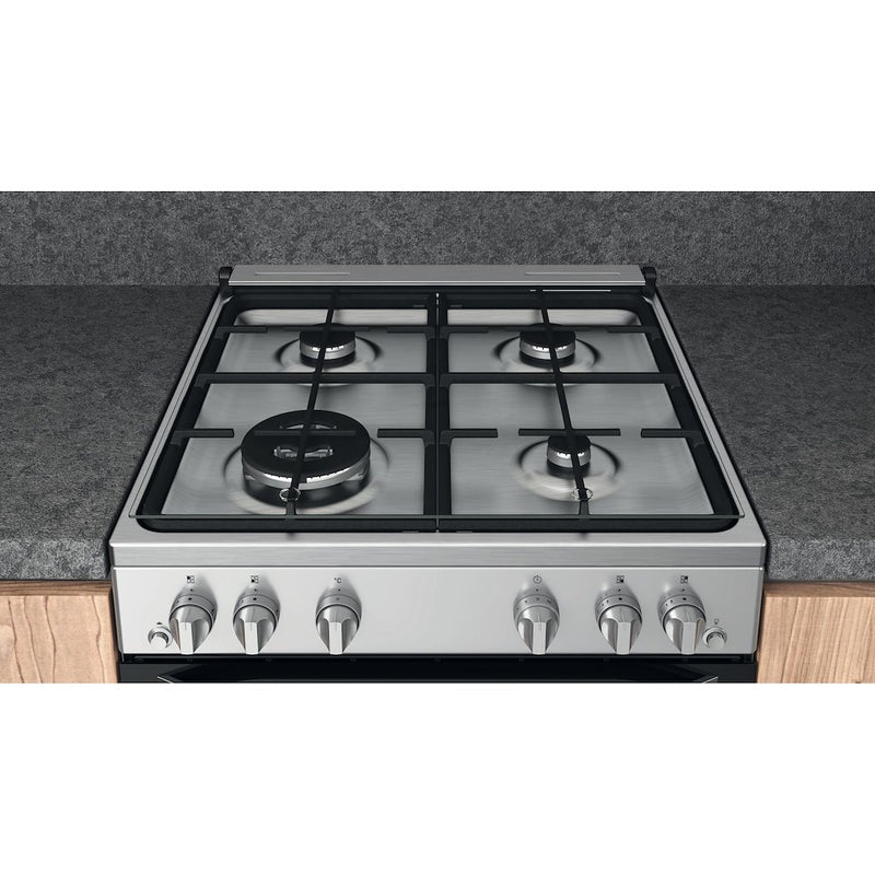 Hotpoint HS67G2PMX/UK Gas Single Cooker - Silver (Discontinued)