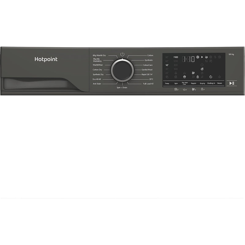 Hotpoint HBD8680GANTISTAINUK AntiStain Freestanding 8+6kg Washer Dryer - Graphite