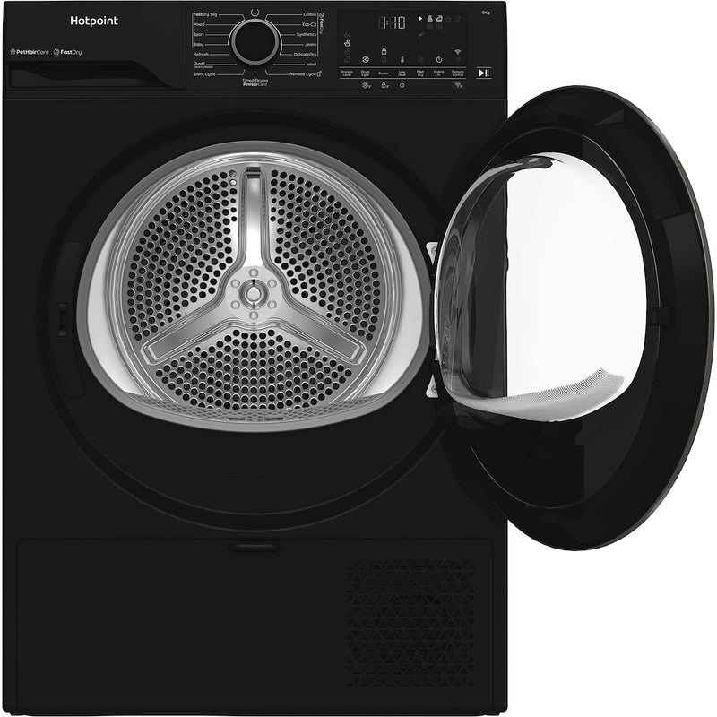 Hotpoint CHD94MBBSUK Fabric Care 9kg Heat Pump Tumble Dryer with HomeWhiz